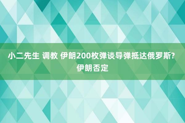 小二先生 调教 伊朗200枚弹谈导弹抵达俄罗斯? 伊朗否定