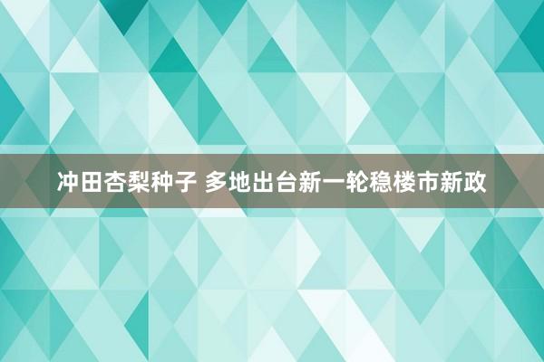 冲田杏梨种子 多地出台新一轮稳楼市新政