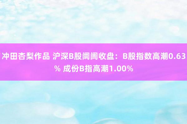 冲田杏梨作品 沪深B股阛阓收盘：B股指数高潮0.63% 成份B指高潮1.00%