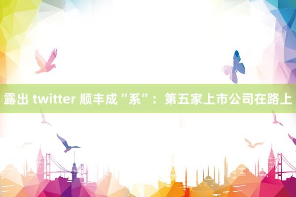 露出 twitter 顺丰成“系”：第五家上市公司在路上