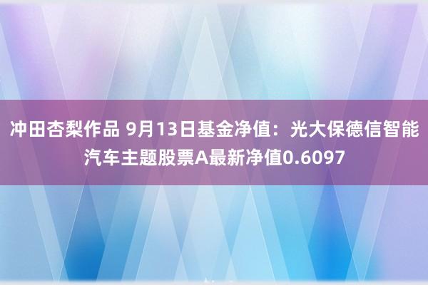 冲田杏梨作品 9月13日基金净值：光大保德信智能汽车主题股票A最新净值0.6097