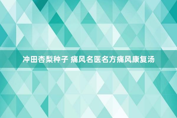 冲田杏梨种子 痛风名医名方痛风康复汤