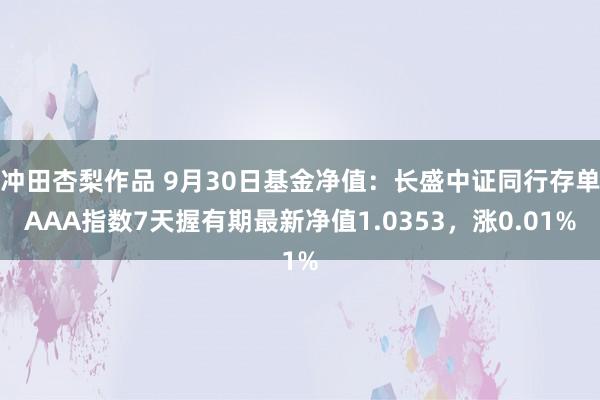 冲田杏梨作品 9月30日基金净值：长盛中证同行存单AAA指数7天握有期最新净值1.0353，涨0.01%