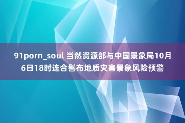 91porn_soul 当然资源部与中国景象局10月6日18时连合髻布地质灾害景象风险预警