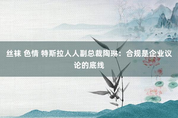 丝袜 色情 特斯拉人人副总裁陶琳：合规是企业议论的底线