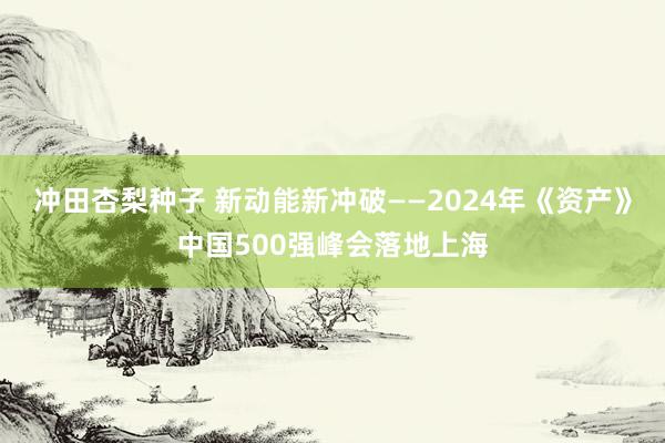 冲田杏梨种子 新动能新冲破——2024年《资产》中国500强峰会落地上海