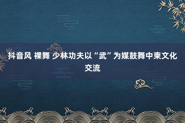 抖音风 裸舞 少林功夫以“武”为媒鼓舞中柬文化交流