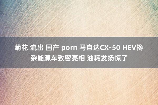 菊花 流出 国产 porn 马自达CX-50 HEV搀杂能源车致密亮相 油耗发扬惊了