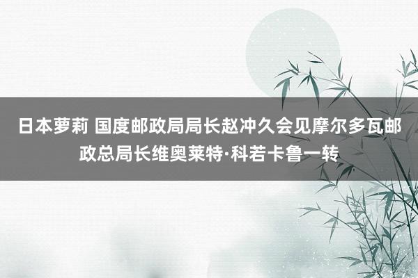 日本萝莉 国度邮政局局长赵冲久会见摩尔多瓦邮政总局长维奥莱特·科若卡鲁一转