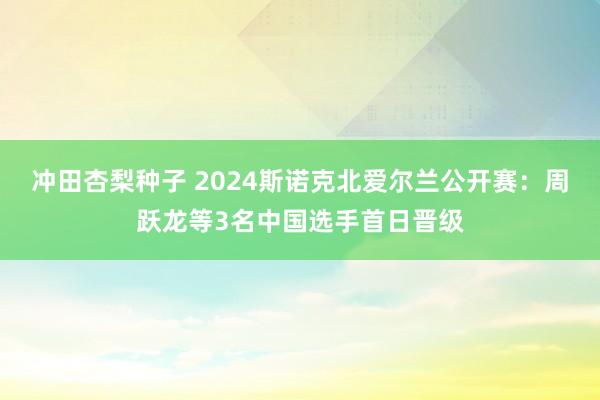 冲田杏梨种子 2024斯诺克北爱尔兰公开赛：周跃龙等3名中国选手首日晋级