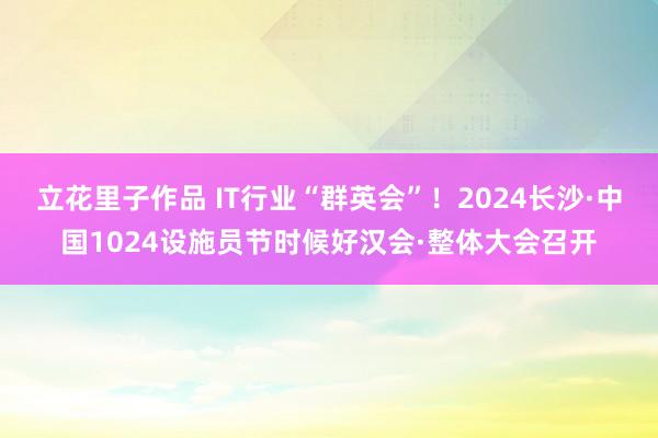 立花里子作品 IT行业“群英会”！2024长沙·中国1024设施员节时候好汉会·整体大会召开