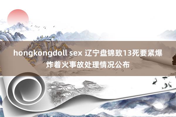 hongkongdoll sex 辽宁盘锦致13死要紧爆炸着火事故处理情况公布