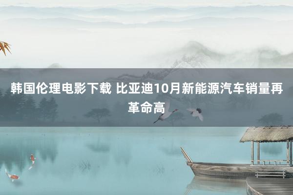 韩国伦理电影下载 比亚迪10月新能源汽车销量再革命高